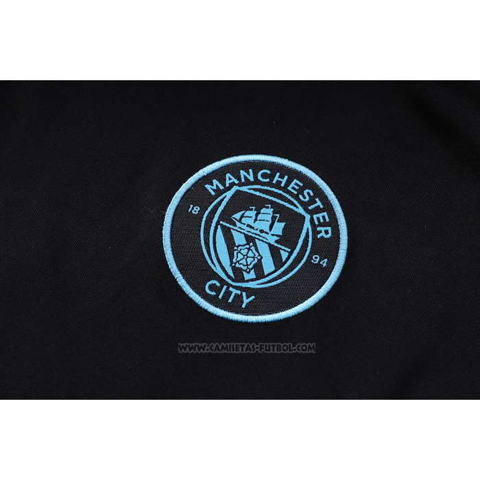 Chandal del Manchester City Manga Corta 2022-2023 Negro - Pantalon Corto